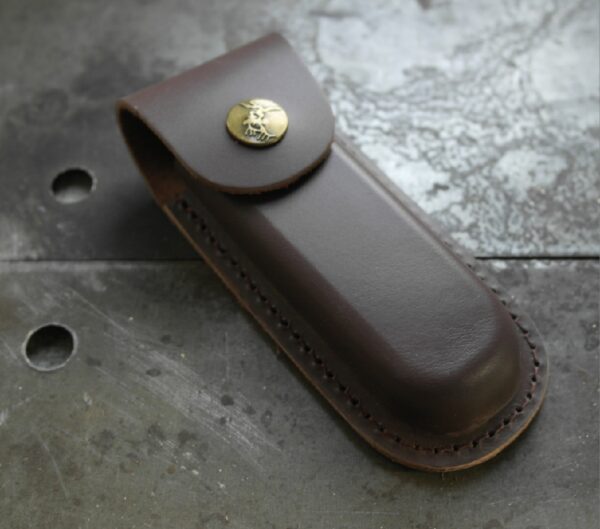 Leather pocket knife pouch for Michael May Knives pocket knives