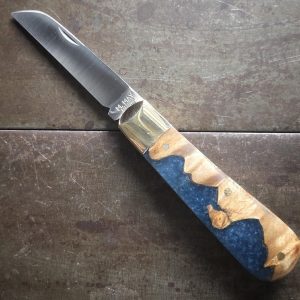 Lambfoot Pocket Knife - Elm Burr Hybrid