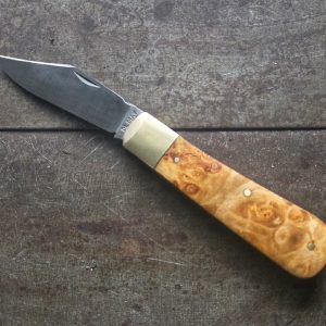 Elm Burr Clip Point Pocket Knife